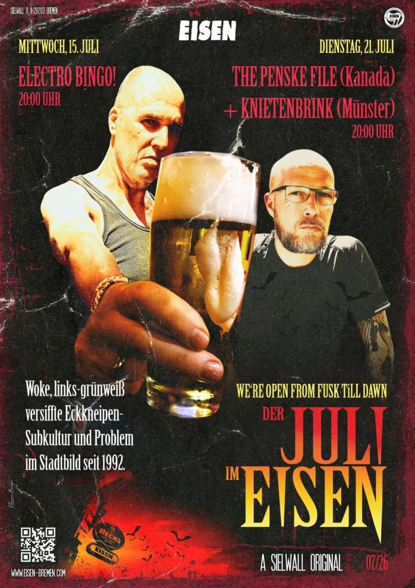 EISEN Plakat Juli Veranstaltungen
